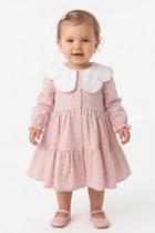 Vestido bárbara kids xadrez rosa 8353 6