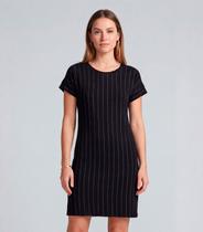 Vestido Básico Com Gola Redonda Infinita Cor Preto