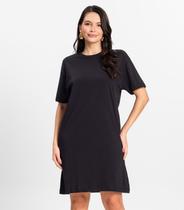Vestido Básico T-Shirt Feminino Rovitex Preto Vestido Básico T-Shirt Feminino Rovitex Preto
