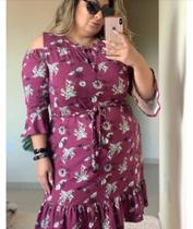 Vestido Bata Isa Curto Floral Plus Size