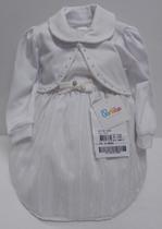 Vestido Batizado Branco Menina Bolero Perolas Paraiso 14689