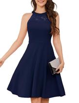 Vestido Bbonlinedress Cocktail Prom Vintage Halter Navy S Women Vestido Bbonlinedress Cocktail Prom Vintage Halter Navy S Women