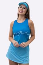 Vestido Beach Tennis Com Shorts Poliéster HUPI Colors Azul