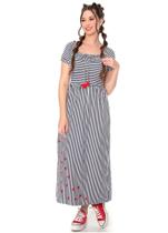 Vestido Beatriz hapuk listrado Vestido Beatriz hapuk listrado