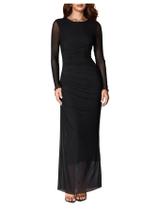Vestido BEAUDRM Fall Wedding Guest de manga comprida Bodycon preto