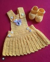 Vestido bebê amarelo Vestido bebê amarelo