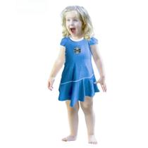Vestido Bebê ao Infantil Grêmio Azul Onda Oficial Vestido Bebê ao Infantil Grêmio Azul Onda Oficial