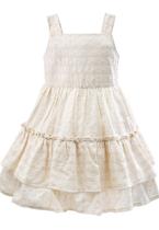 Vestido Bebê Areia Alças Anjos Baby