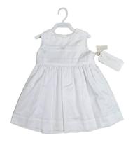 Vestido Bebê Branco Luxo Barbara Kids Strass Batizado