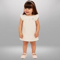 Vestido Bebê Calcinha Tapa Fralda Linho Ecologic