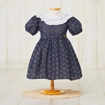 Vestido bebê de bordery jeans - serena baby Vestido bebê de bordery jeans - serena baby