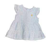 Vestido Bebê Em Lese Branco 100% algodão Menina