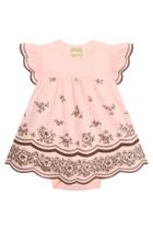 Vestido bebê Estampa Flores Detalhes Strass Milon Vestido bebê Estampa Flores Detalhes Strass Milon