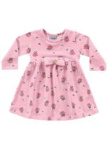 Vestido Bebê Florido manga longa Fakini