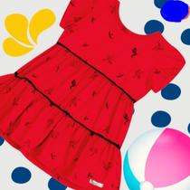 Vestido bebê G vermelho Abrange