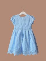 Vestido Bebê Guipir Bloom 3D - Roupa para Festas e Ocasiões Especiais