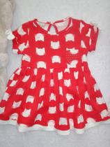 Vestido bebe infantil menina gatinha rodado algodão Have Fun