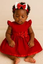 Vestido Bebe Infantil Vermelho Branco Festa Natal Ano Novo Enxoval 2 Peca Vestido Bebe Infantil Vermelho Branco Festa Natal Ano Novo Enxoval 2 Peca