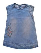 Vestido Bebê Jeans Manga Curta Dmenor