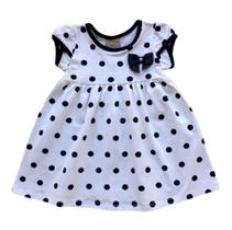 Vestido Bebê Manga Curta em Cotton Milon