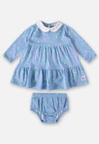 Vestido Bebê Manga Longa Com Calcinha Corações - Up Baby