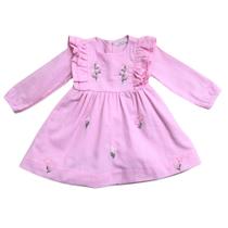 Vestido Bebê Manga Longa Encanto Rosa Vestido Bebê Manga Longa Encanto Rosa