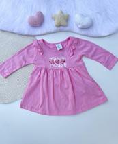 Vestido Bebê Manga Longa Minnie Mouse Brandili