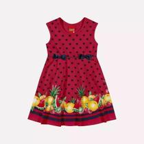 Vestido Bebê Menina com Laço Menina Kyly Cor:VermelhoTamanho:1 Vestido Bebê Menina com Laço Menina Kyly Cor:VermelhoTamanho:1