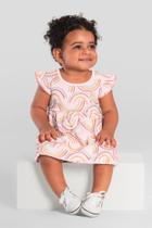 Vestido bebê menina de arco-íris brandili Baby -Rosa