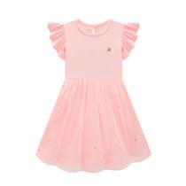 Vestido Bebê Menina Em Tule Iris Rosa Somnii
