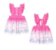 Vestido Bebê Menina Luxo Bordado Festa Paraiso Verão 15495