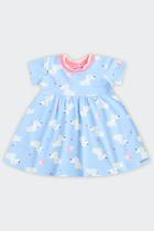 Vestido Bebe Menina Malha Nikko Dogs Alakazoo - Azul - G