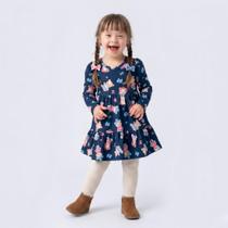 Vestido Bebê Menina Manga Longa Ursinhos Upalôo Vestido Bebê Menina Manga Longa Ursinhos Upalôo