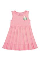 Vestido Bebê Menina Neon Pink Fluor Vestido Bebê Menina Neon Pink Fluor