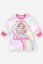 Vestido Bebê Menina Rainbow Rosa Mundo Cinti Vestido Bebê Menina Rainbow Rosa Mundo Cinti