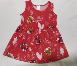 Vestido Bebê Menina Regata em Meia Malha Vestido Bebê Menina Regata em Meia Malha