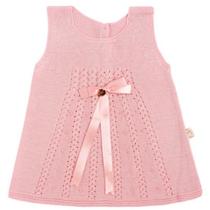 Vestido Bebê Menina Tricô Luxo