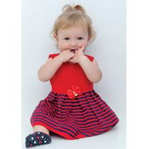 Vestido Bebê Menina Tricô Luxo