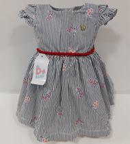 Vestido Bebê Menina Verão Listras D+ Baby Luxo 60004