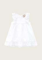 Vestido Bebê Milon Com Tapa Fraldas Branco 14910