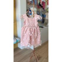 Vestido Bebê Para Menina Jardim Flores Batizado