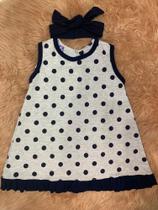 Vestido bebê poá + faixa de cabelo Vestido bebê poá + faixa de cabelo
