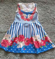 Vestido Bebê Regata Floral e Poá Alekids
