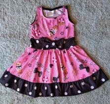 Vestido Bebê Regata Ursos e Poá Alekids Vestido Bebê Regata Ursos e Poá Alekids