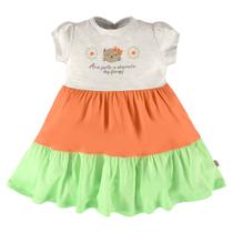 Vestido bebê três marias - cinza - boca grande