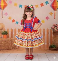 Vestido Bella Child Junino Forró Junino Vermelho (VESTBELACFJUVER) Vestido Bella Child Junino Forró Junino Vermelho (VESTBELACFJUVER)