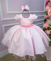 Vestido Belle Fille Lara Rosa - Elegante e Confortável Vestido Belle Fille Lara Rosa - Elegante e Confortável