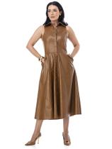 Vestido Berlim Couro Croco Legítimo Pele Mania - PV2950