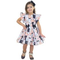 Vestido Bichinhos Baby Casual - Meninas de 6 Meses a 10 Anos