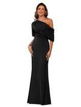 Vestido BITALY Satin Mother of the Bride com mangas pretas